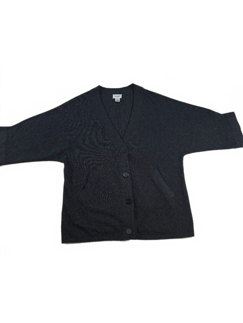 Neiman Marcus Vintage Cashmere Charcoal Cardigan Sweater S Cozy Quiet Luxury